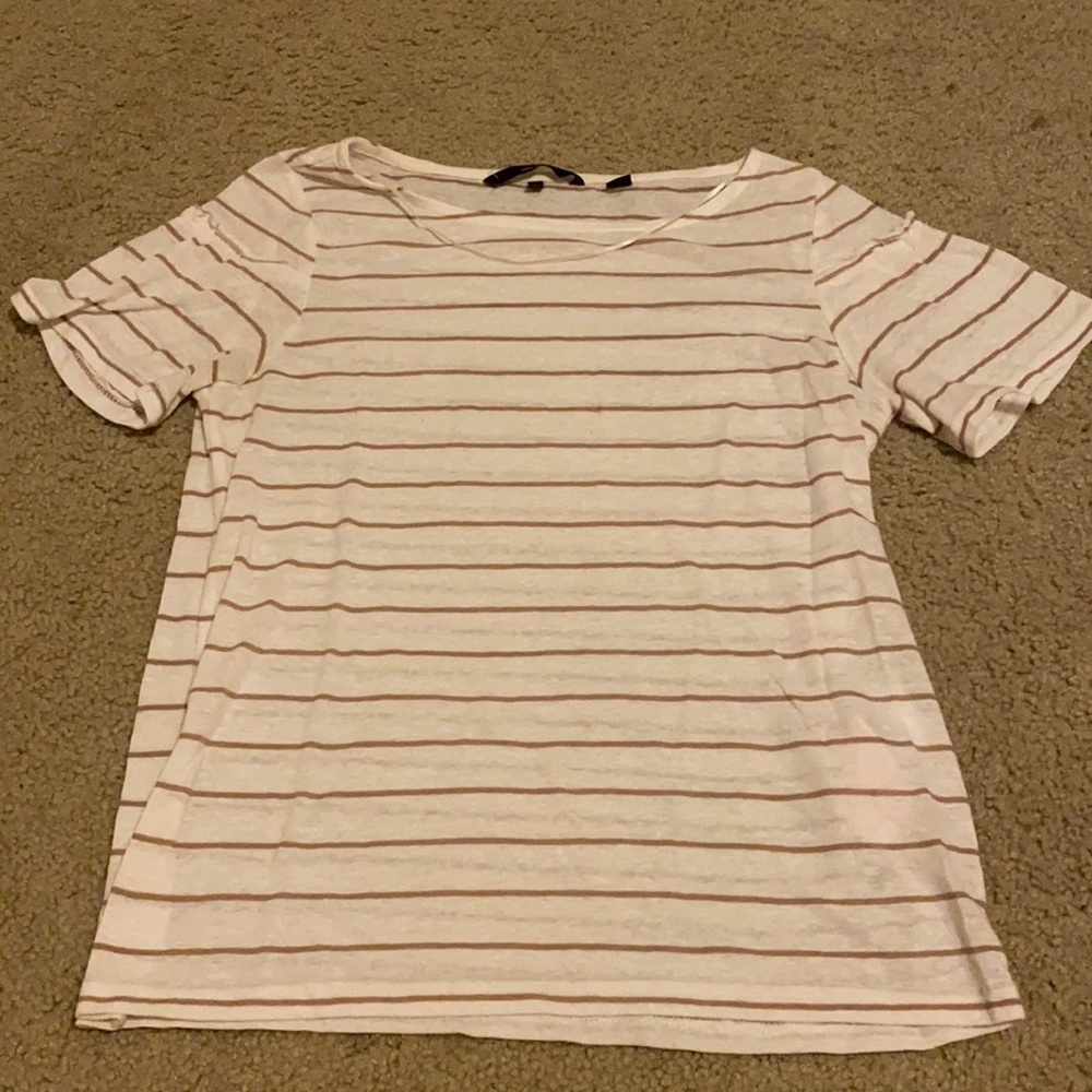 Tan / White stripe shirt